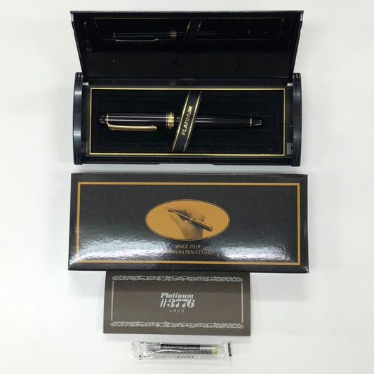プラチナ 万年筆 センチュリー 3776 ペン先14K 585 ブラック ゴールド PLATINUM CENTURY【AFI18-3】